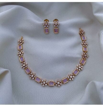 Amethyst Charm Necklace Set